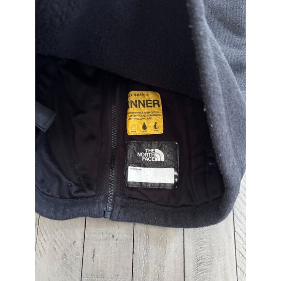 The North Face Boy Gordon Lyon Sweater Full Zip Fleece Insert Black Size Medium - Picture 3 of 4
